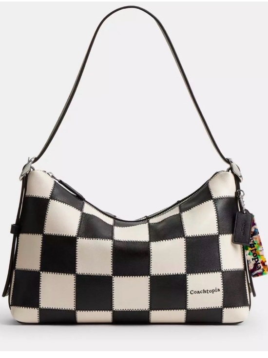 Coach Handbags - 🖤Coach NWT Coachtopia Black & White Checker Alter Ego Slouchy Shoulder Bag